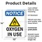 Signmission Oxygen In Use, 10 in W x Rectangle, Plastic OS-2PACK-NS-P-1014-V-17098 - alternate 4
